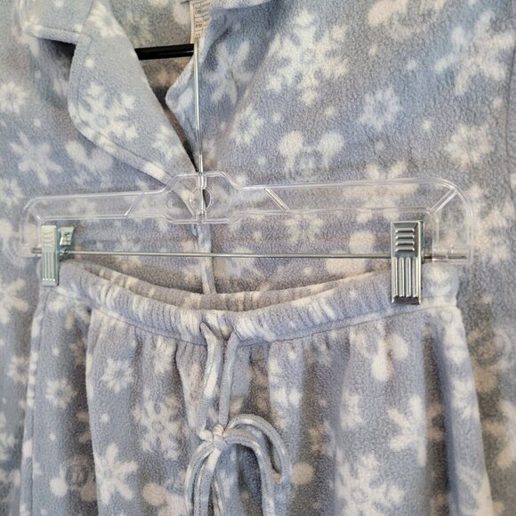 Vintage Disney 2pc Pajama Set Women's Small Gray Mickey Minnie Snowflake - Picture 6 of 10